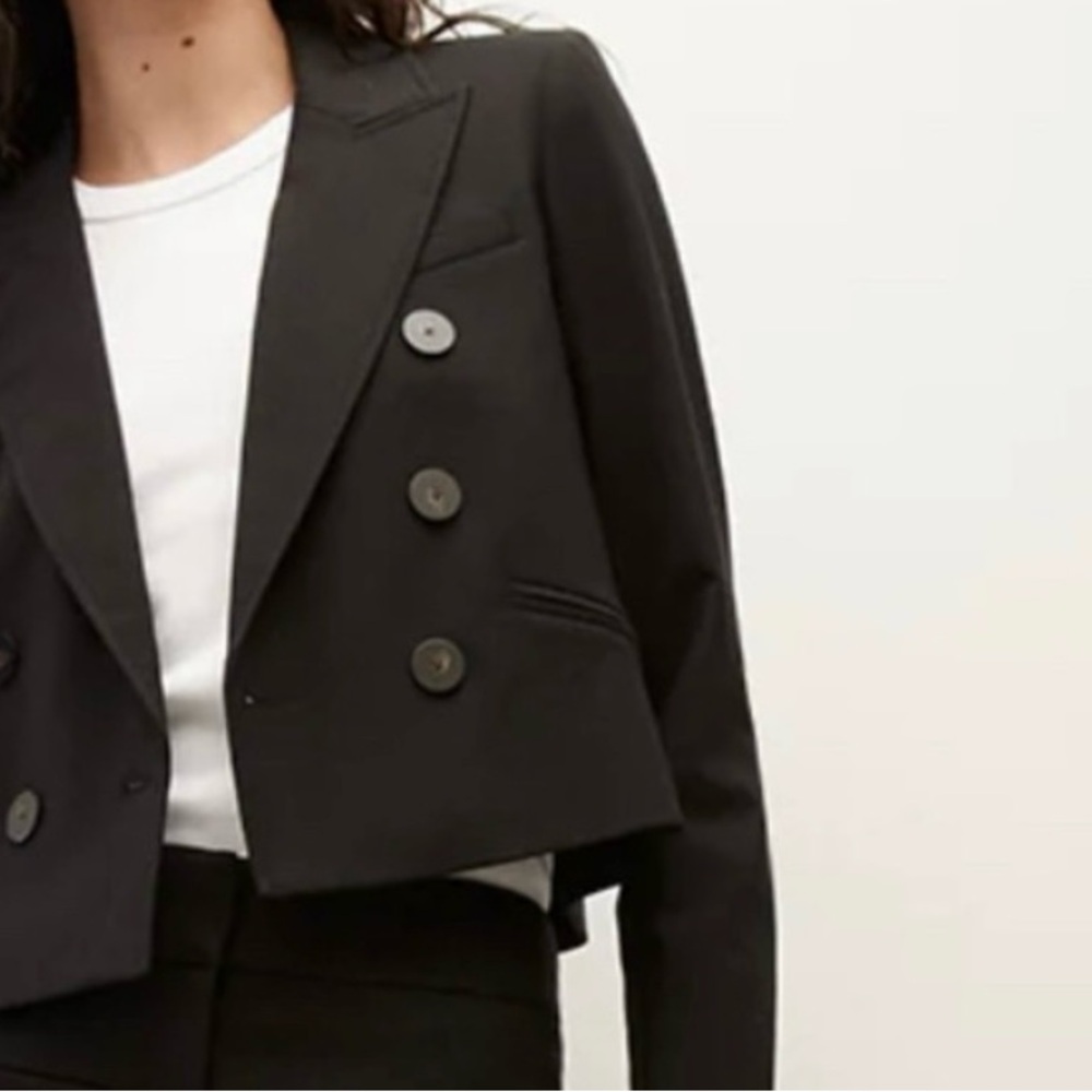 Veronica Beard Women's Black Cropped Jacket